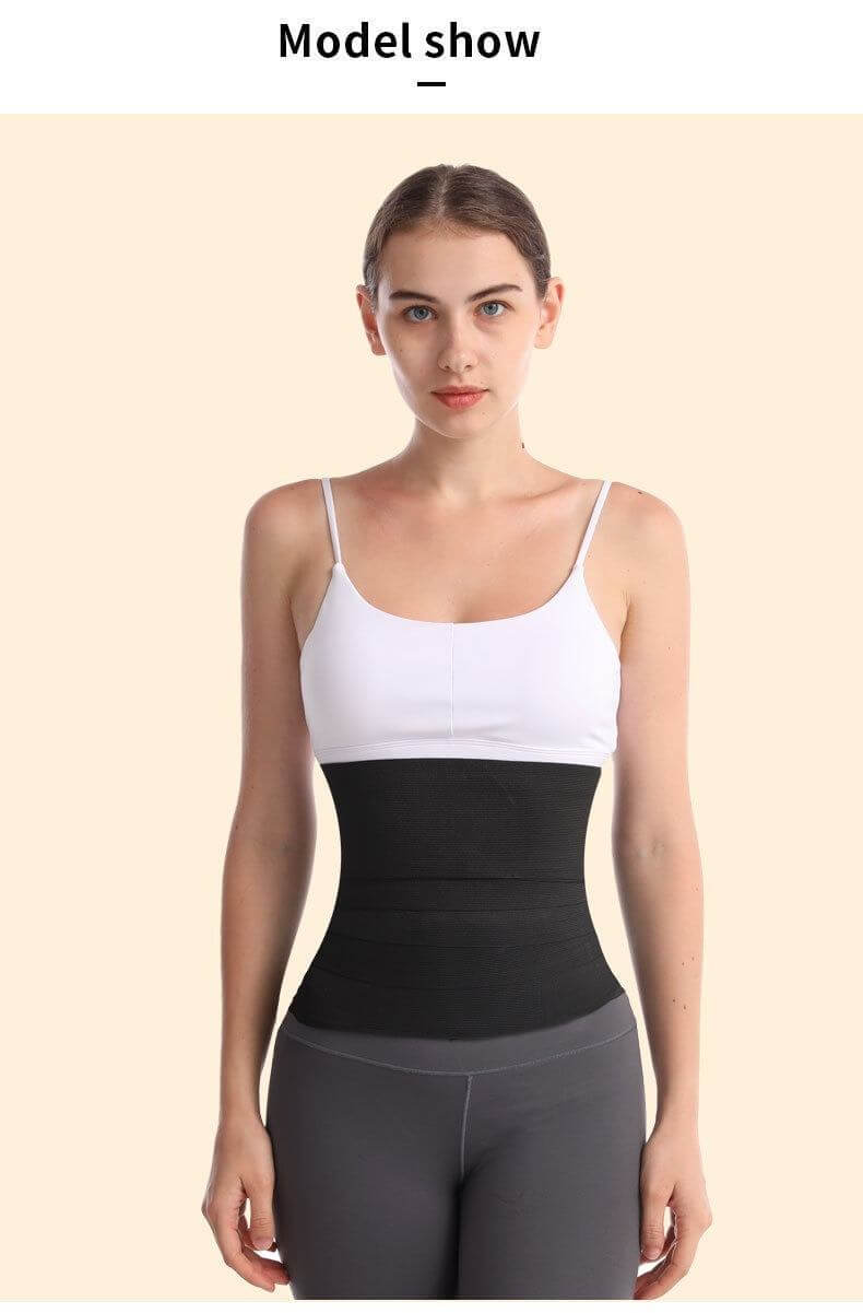 Adjustable waist trimmer belt made of breathable elastic material for slimming and support