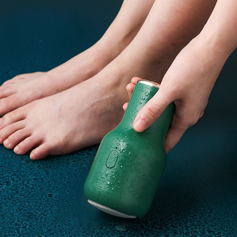 Electric foot file grinder with USB charging and quartz sand grinding head for callus removal