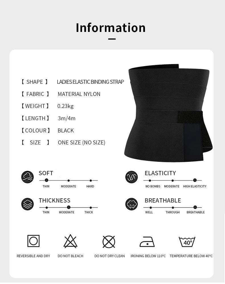 Adjustable waist trimmer belt made of breathable elastic material for slimming and toning the waistline.