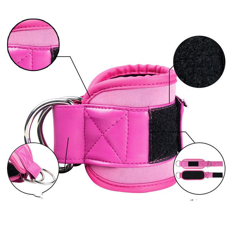Gym Ankle Adjustable Straps with durable D-ring closure for secure lower body workouts