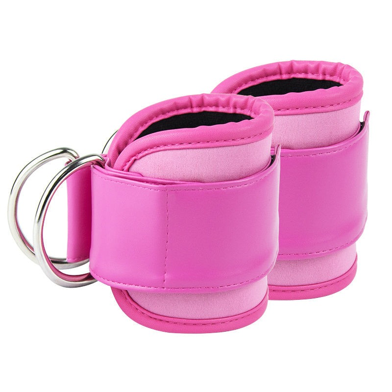 Gym ankle adjustable straps for secure lower body workouts with cable machines and resistance bands