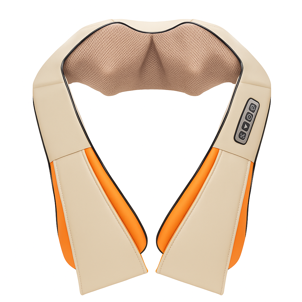 Multifunctional shoulder and neck massager with hot compress and adjustable settings for targeted muscle relief and relaxation
