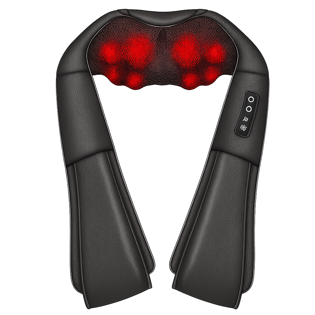 Multifunctional Shoulder and Neck Massager with hot compress and adjustable settings for targeted muscle relief