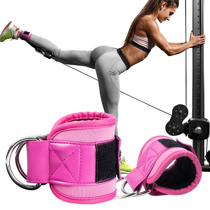 Gym Ankle Adjustable Straps for secure, comfortable lower body workouts with durable SBR, Nylon, and Stainless Steel design