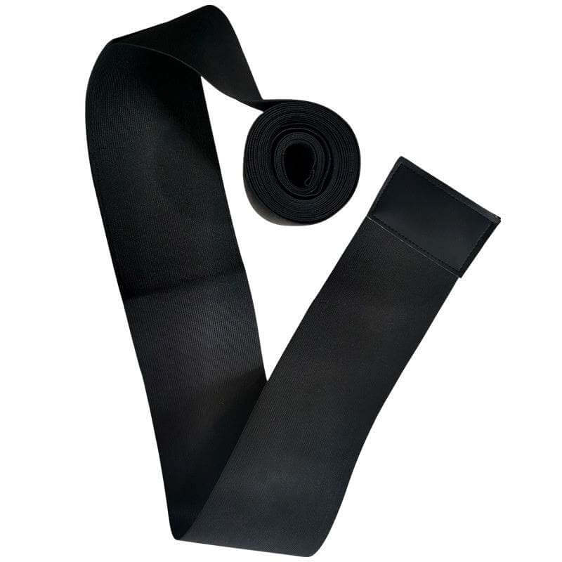 Adjustable black Waist Trimmer Belt for slimming and waist shaping with breathable elastic material.